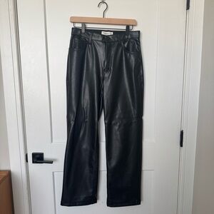 Abercrombie & Fitch size 28‎ curve love petite vegan leather pants.